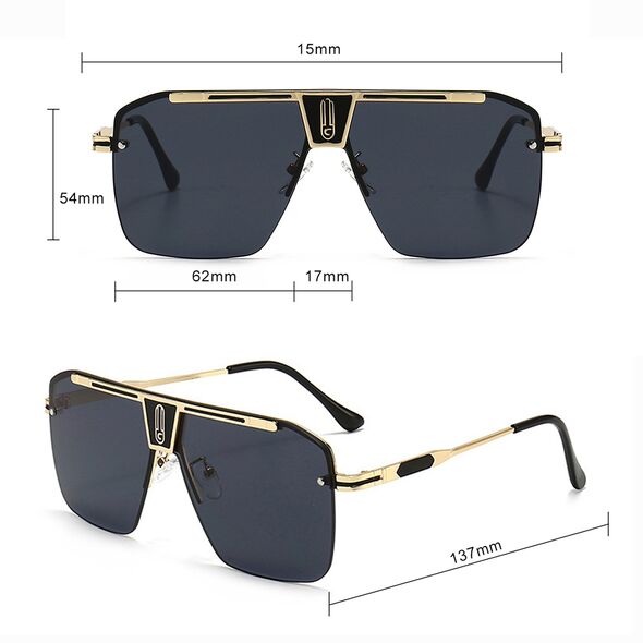 Techsuit Ochelari de Soare pentru Barbati - Techsuit Non-Polarized (2576) - Gold / Gray 5949419148710 έως 12 άτοκες Δόσεις