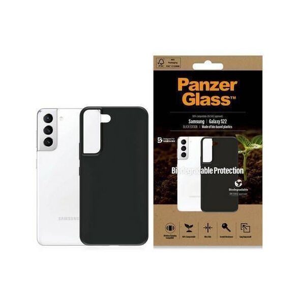 Case SAMSUNG GALAXY S22 PanzerGlass Biodegradable Case (0374) black 5711724003745