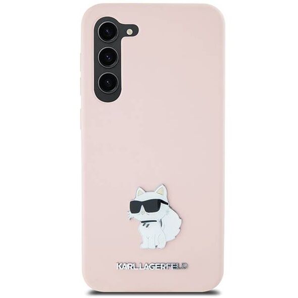 Original Case SAMSUNG GALAXY S24+ Karl Lagerfeld Silicone Choupette Metal Pin (KLHCS24MSMHCNPP) pink 3666339259211