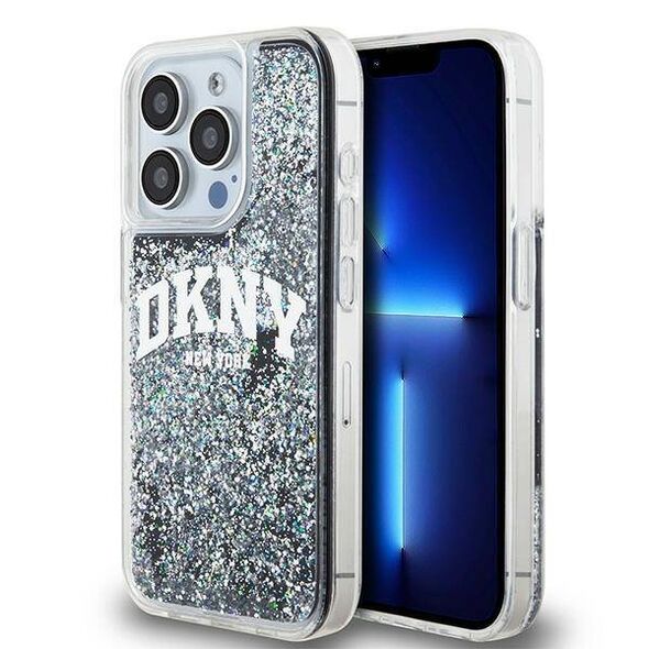 Original Case IPHONE 14 PRO DKNY Hardcase Liquid Glitter Big Logo (DKHCP14LLBNAEK) black 3666339270735