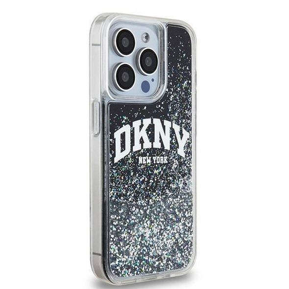 Original Case IPHONE 14 PRO DKNY Hardcase Liquid Glitter Big Logo (DKHCP14LLBNAEK) black 3666339270735