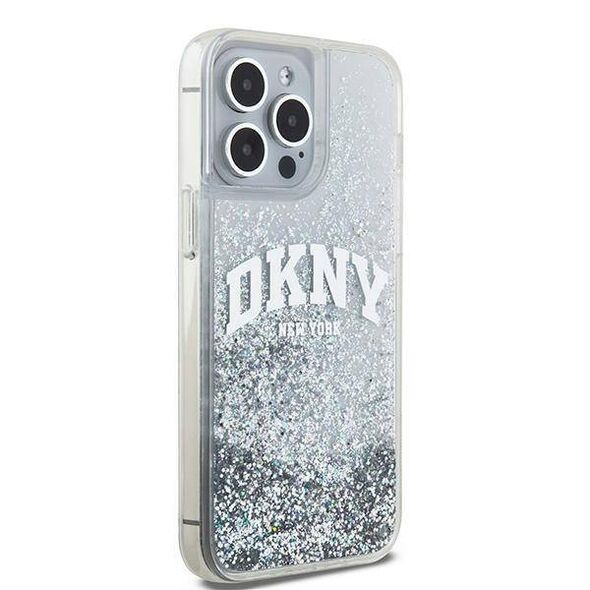 Original Case APPLE IPHONE 15 PRO MAX DKNY Hardcase Liquid Glitter Big Logo (DKHCP15XLBNAET) white 3666339270926