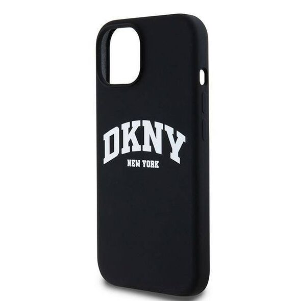 Original Case IPHONE 12 / 12 PRO DKNY Hardcase Liquid Silicone White Printed Logo MagSafe (DKHMP12MSNYACH) black 3666339266608