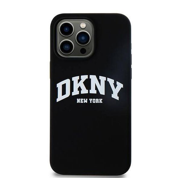 Original Case IPHONE 13 PRO MAX DKNY Hardcase Liquid Silicone White Printed Logo MagSafe (DKHMP13XSNYACH) black 3666339266646