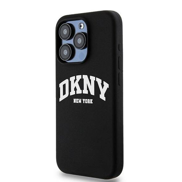 Original Case IPHONE 14 PRO DKNY Hardcase Liquid Silicone White Printed Logo MagSafe (DKHMP14LSNYACH) black 3666339266677