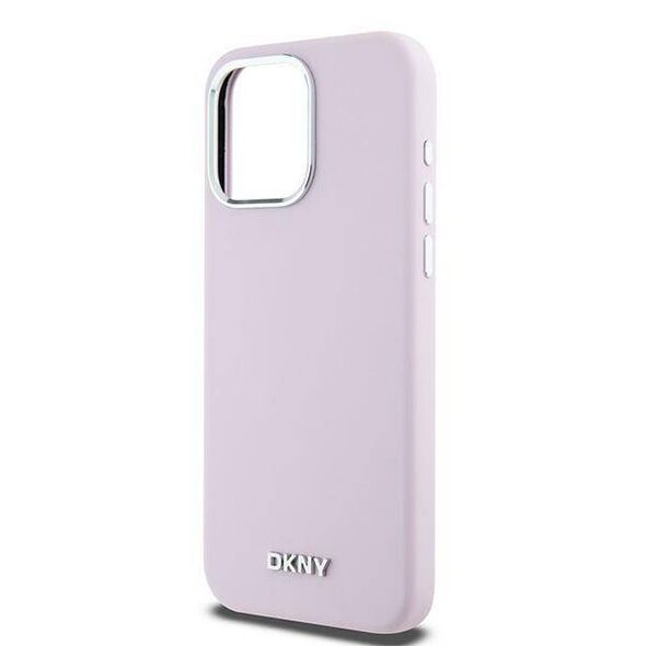 Original Case IPHONE 14 PRO MAX DKNY Hardcase Liquid Silicone Small Metal Logo MagSafe (DKHMP14XSMCHLP) pink 3666339265847
