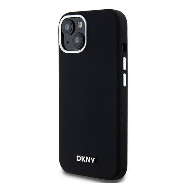 Original Case IPHONE 14 PLUS / 15 PLUS DKNY Hardcase Liquid Silicone Small Metal Logo MagSafe (DKHMP15MSMCHLK) black 3666339265724