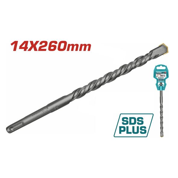 TOTAL ΔΙΑΜΑΝΤΟΤΡΥΠΑΝΟ SDS-PLUS 14 X 260mm (TAC311403) ως 12 Άτοκες Δόσεις