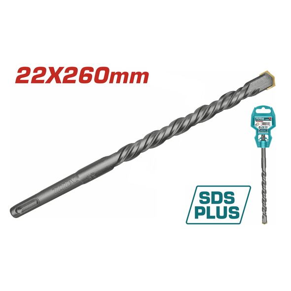 TOTAL ΔΙΑΜΑΝΤΟΤΡΥΠΑΝΟ SDS-PLUS 22 X 260mm (TAC312203) ως 12 Άτοκες Δόσεις