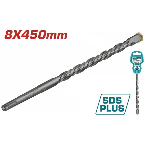 TOTAL ΔΙΑΜΑΝΤΟΤΡΥΠΑΝΟ SDS-PLUS 8 X 450mm (TAC310806) ως 12 Άτοκες Δόσεις