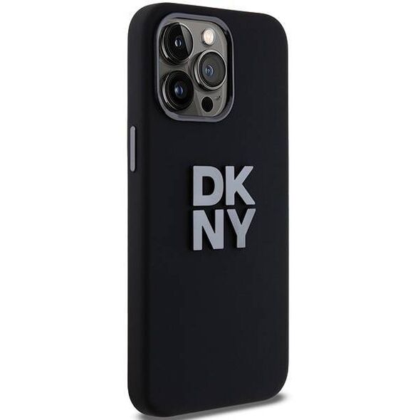 Original Case APPLE IPHONE 15 PRO DKNY Hardcase Liquid Silicone Metal Logo (DKHCP15LSMCBSK) black 3666339265311