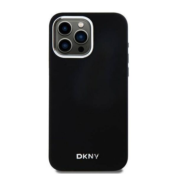 Original Case IPHONE 14 PRO MAX DKNY Hardcase Liquid Silicone Small Metal Logo MagSafe (DKHMP14XSMCHLK) black 3666339265700