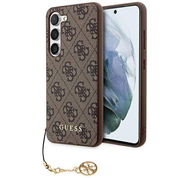 Original Case SAMSUNG GALAXY A35 5G Guess Hardcase 4G Charms Collection (GUHCSA35GF4GBR) brown 3666339259648