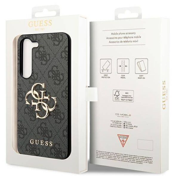 Original Case SAMSUNG GALAXY A55 5G Guess Hardcase 4G Big Metal Logo (GUHCSA554GMGGR) black 3666339259570