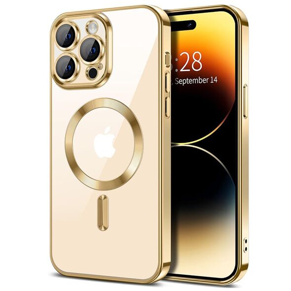 Techsuit Husa pentru iPhone 14 Pro Max - Techsuit Luxury Crystal MagSafe - Gold 5949419136731 έως 12 άτοκες Δόσεις