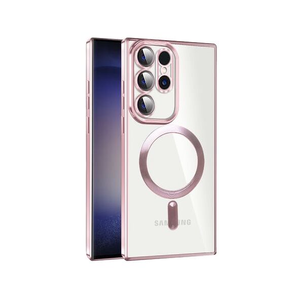 Techsuit Husa pentru Samsung Galaxy S21 Ultra 5G - Techsuit Luxury Crystal MagSafe - Pink 5949419136144 έως 12 άτοκες Δόσεις