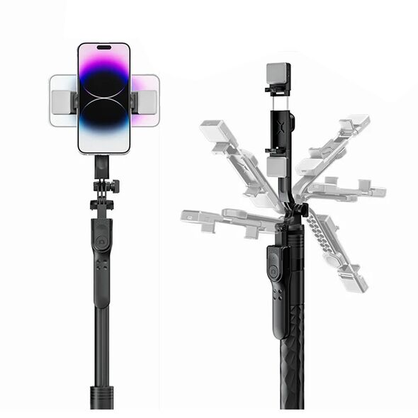 Techsuit Stable Selfie Stick with Tripod, 180cm - Techsuit (K28P) - Black 5949419123342 έως 12 άτοκες Δόσεις