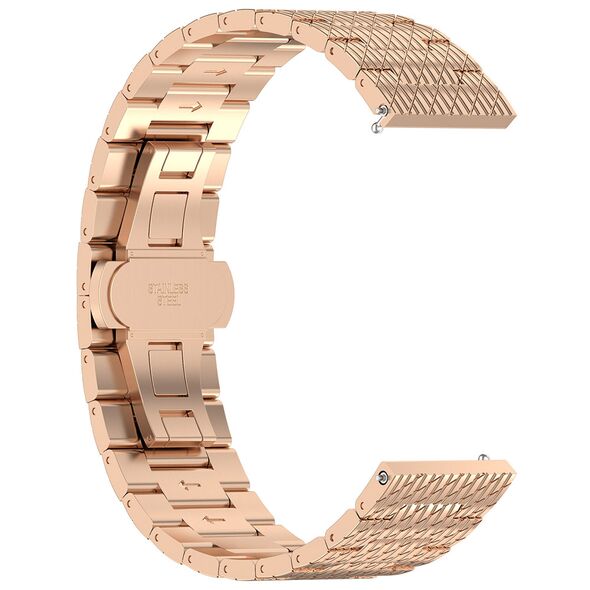 Techsuit Curea pentru Samsung Galaxy Watch 4/5/Active 2, Huawei Watch GT 3 (42mm)/GT 3 Pro (43mm) - Techsuit Watchband (W052) - Rose Gold 5949419138735 έως 12 άτοκες Δόσεις