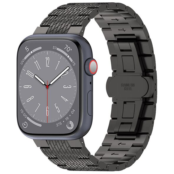 Techsuit Curea pentru Apple Watch 1/2/3/4/5/6/7/8/9/SE/SE 2/Ultra/Ultra 2 (42/44/45/49mm) - Techsuit Watchband (W052) - Black 5949419138612 έως 12 άτοκες Δόσεις