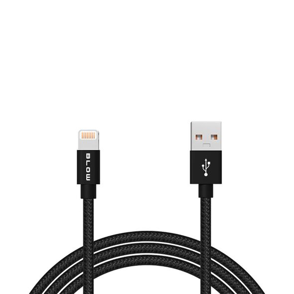 BLOW Καλώδιο USB A - Lightning (iPhone) 1m Braided  έως 12 άτοκες Δόσεις DM-66-108