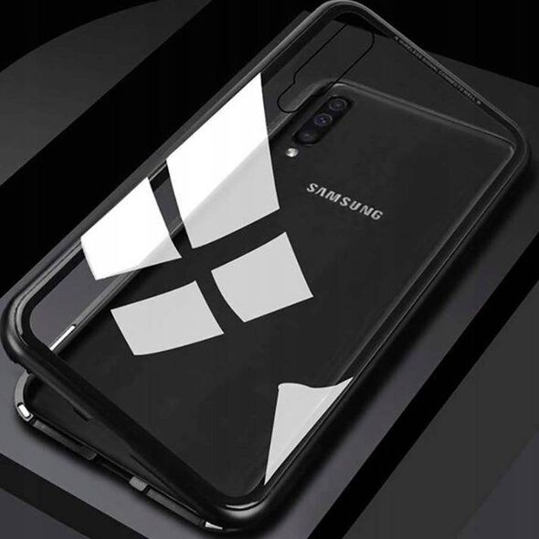 Case SAMSUNG GALAXY S10+ PLUS 3in1 Double Magnetic 360° Aluminium & Glass black 5902429903564