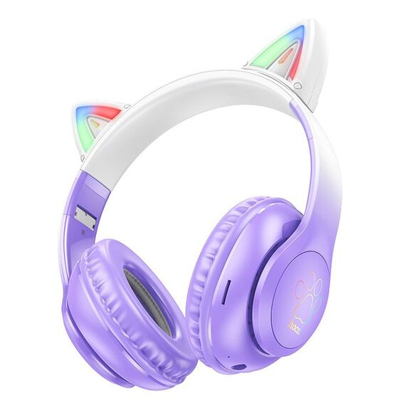 Hoco Casti pentru Copii, Ajustabile - Hoco Cat Ear (W42) - Purple Grape 6931474795854 έως 12 άτοκες Δόσεις