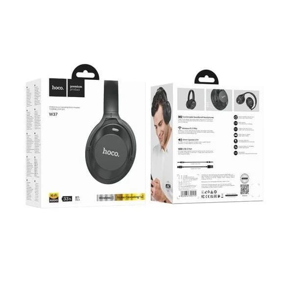 Hoco Casti Bluetooth 5.3, Active Noise Reduction, Multipoint - Hoco (W37) - Ultimate Black 6931474790415 έως 12 άτοκες Δόσεις