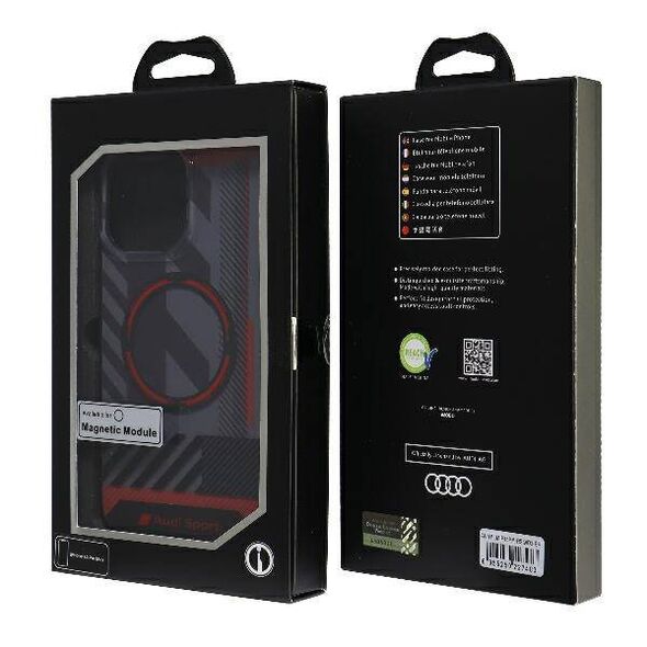 Original Case IPHONE 14 PRO MAX Audi Hardcase IML Sport MagSafe Case (AU-IMLMIP14PM-RSQ/D2-BK) black 6955250227483