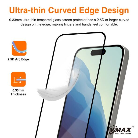 Vmax tempered glass 9D Glass for iPhone 15 Pro Max 6,7&quot; 6976757303395