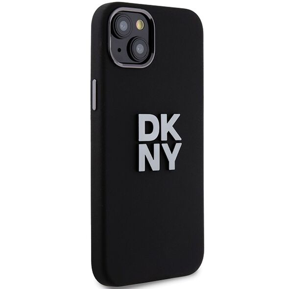 DKNY case for iPhone 15 Plus 6,7&quot; DKHCP15MSMCBSK black HC silicone w stack metal logo 3666339265304