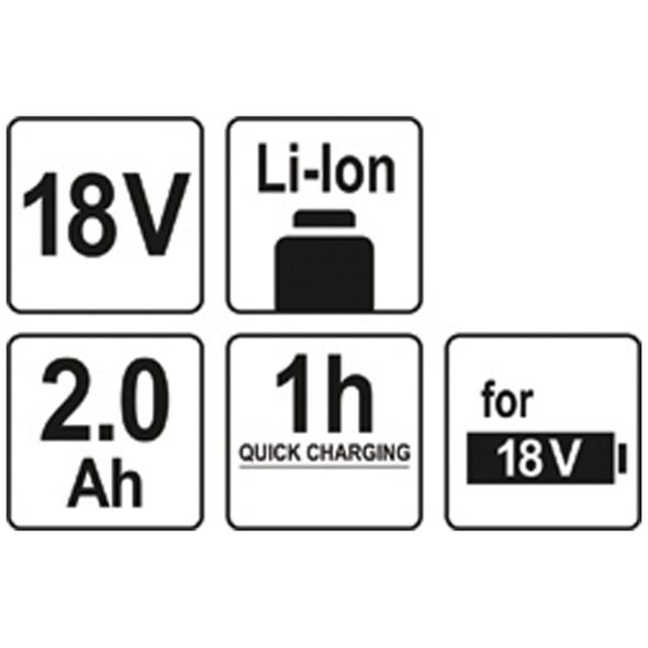 YATO ΜΠΑΤΑΡΙΑ LI-ION 18V 2Αh YT-82842 20182842 ΤΕΜΑΧΙΟ εως 12 άτοκες δόσεις