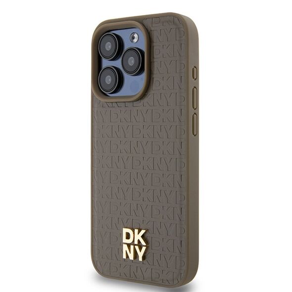 DKNY case for iPhone 15 Pro Max 6,7&quot; DKHMP15XPSHRPSW HC Magsafe pu repeat pattern w stack logo 3666339261825