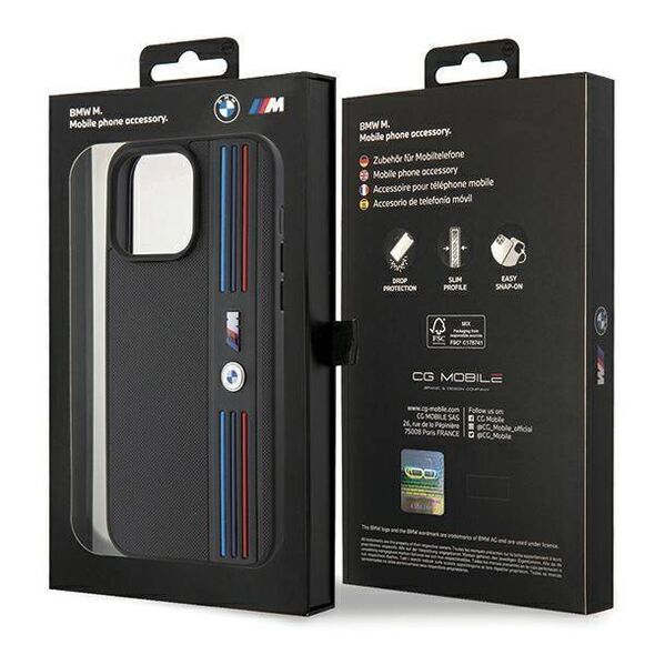 Original Case APPLE IPHONE 15 PRO MAX BMW Tricolor M Collection (BMHCP15X22PPMK) black 3666339143459