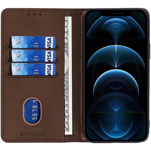 Θήκη Πορτοφόλι Vintage Magnet Wallet Sonique Apple iPhone 15 Plus Καφέ - Sonique - Καφέ - iPhone 15 Plus - Θήκη Πορτοφόλι