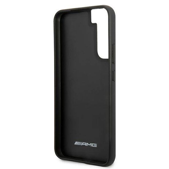 Case SAMSUNG GALAXY S22+ PLUS Mercedes AMG Hardcase Leather Debossed Lines (AMHCS22MGSEBK) black 3666339043629