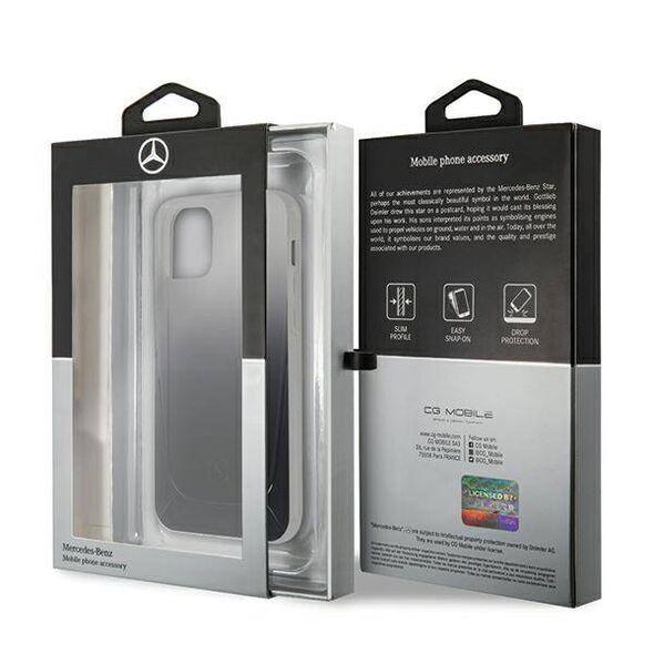 Case IPHONE 12 MINI Mercedes Hardcase Transparent Line (MEHCP12SARGBK) black 3700740483534