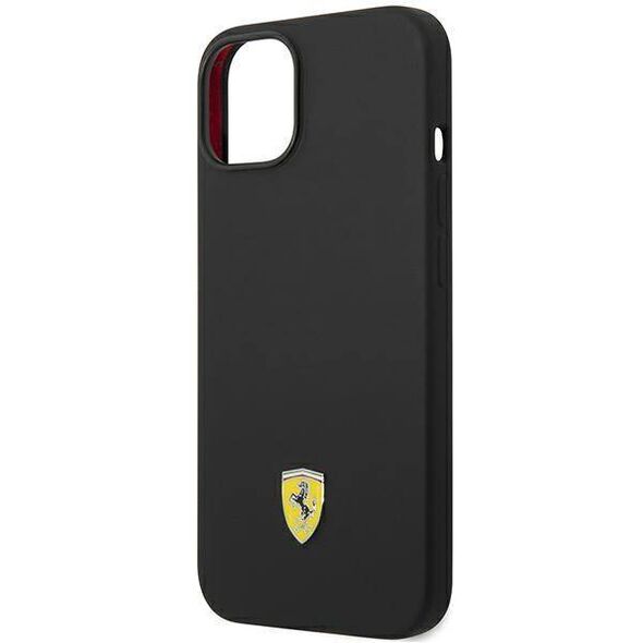 Original Case IPHONE 14 PLUS Ferrari Hardcase Silicone Metal Logo black 3666339063214