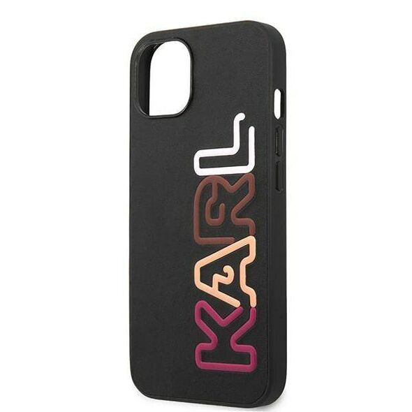 Original Case IPHONE 13 MINI Karl Lagerfeld Hardcase Multipink Brand black 3666339049324