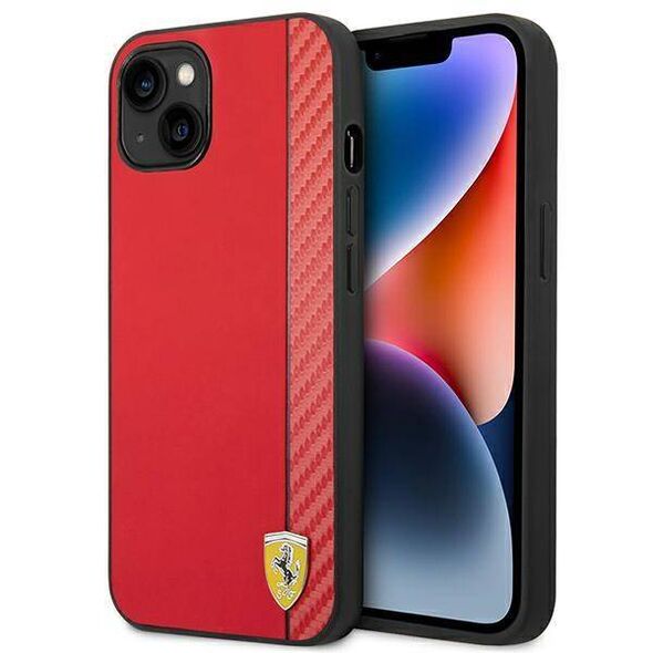 Original Case IPHONE 14 PLUS Ferrari Hardcase Carbon (FEHCP14MAXRE) red 3666339063856