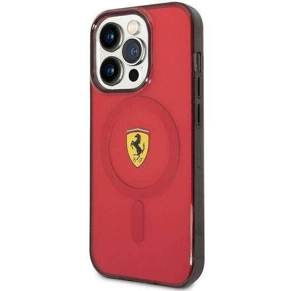 Original Case IPHONE 14 PRO MAX Ferrari Hardcase Translucent Magsafe (FEHMP14XURKR) red 3666339121006