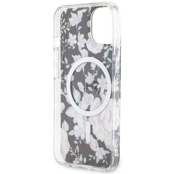 Original Case IPHONE 14 PLUS Guess Hardcase Flower MagSafe (GUHMP14MHCFWSK) black 3666339115524