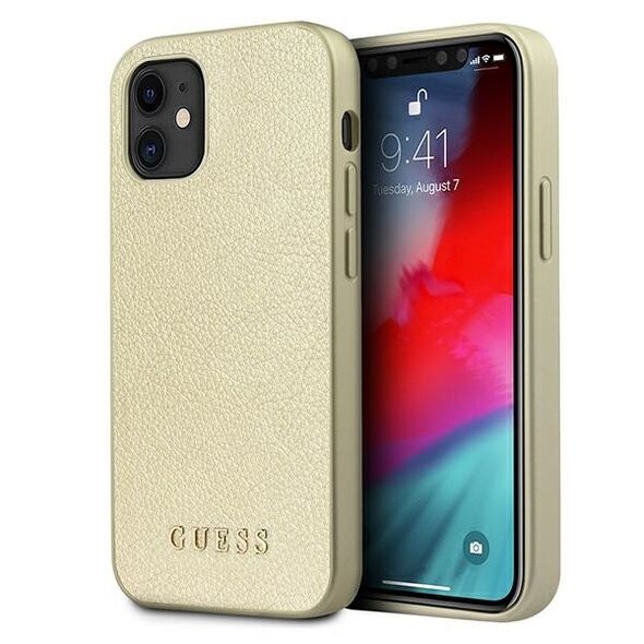 Guess GUHCP12SIGLGO iPhone 12 mini 5.4&quot; gold/gold hardcase Iridescent