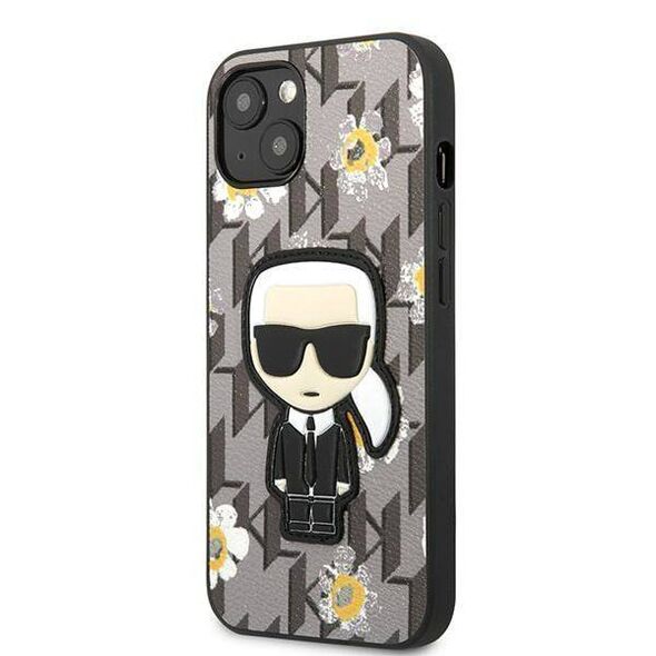 Original Case IPHONE 13 MINI Karl Lagerfeld Flower Ikonik Karl (KLHCP13SPMNFIK1) gray 3666339049447