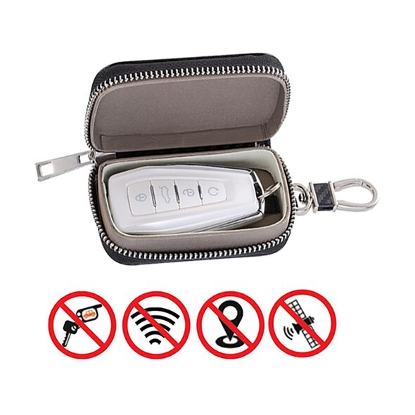 Anti-theft Car Key Case Blocking Radio Waves Faraday Box Faraday Cage Black