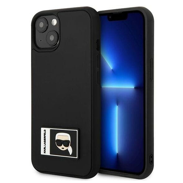 Karl Lagerfeld KLHCP13S3DKPK iPhone 13 mini 5,4 "black / black hardcase Ikonik Patch