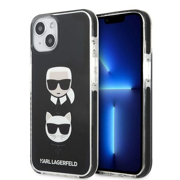 Karl Lagerfeld KLHCP13STPE2TK iPhone 13 mini 5,4 &quot;hardcase black / black Karl &amp; Choupette Head