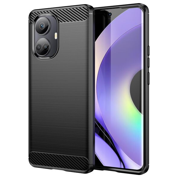 Carbon Case case for Realme 10 Pro flexible silicone carbon cover black