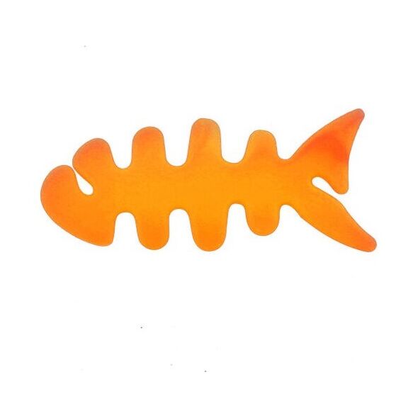 Fish-shaped headphone cable wrap - orange