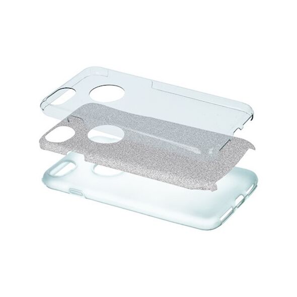 Glitter 3in1 case for iPhone 13 6,1&quot; silver 5900495933089