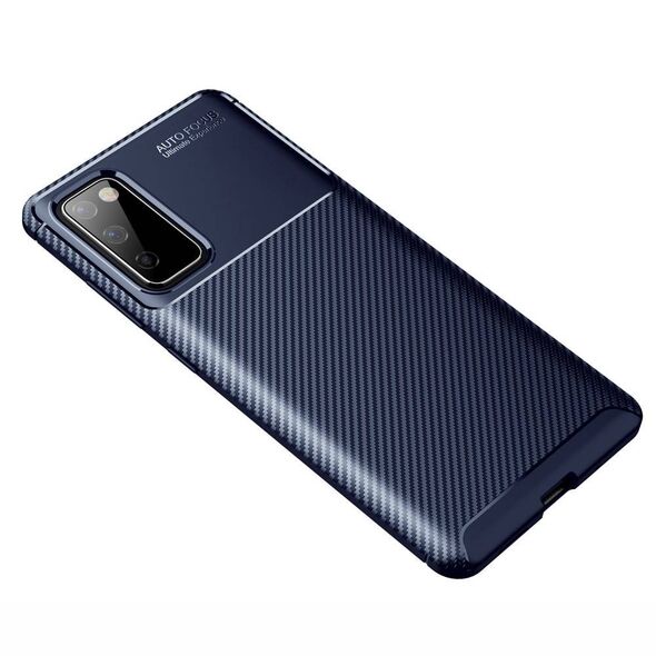 Samsung A726 Galaxy A72 5G (2020) Carbon Fiber ütésálló szilikon tok kék